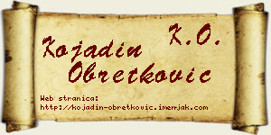 Kojadin Obretković vizit kartica